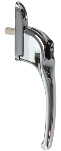 Chrome cranked window handle