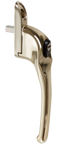 Gold cranked window handle