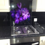Black kitchen splashback, Thame