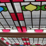 Stained glass front door, Burford